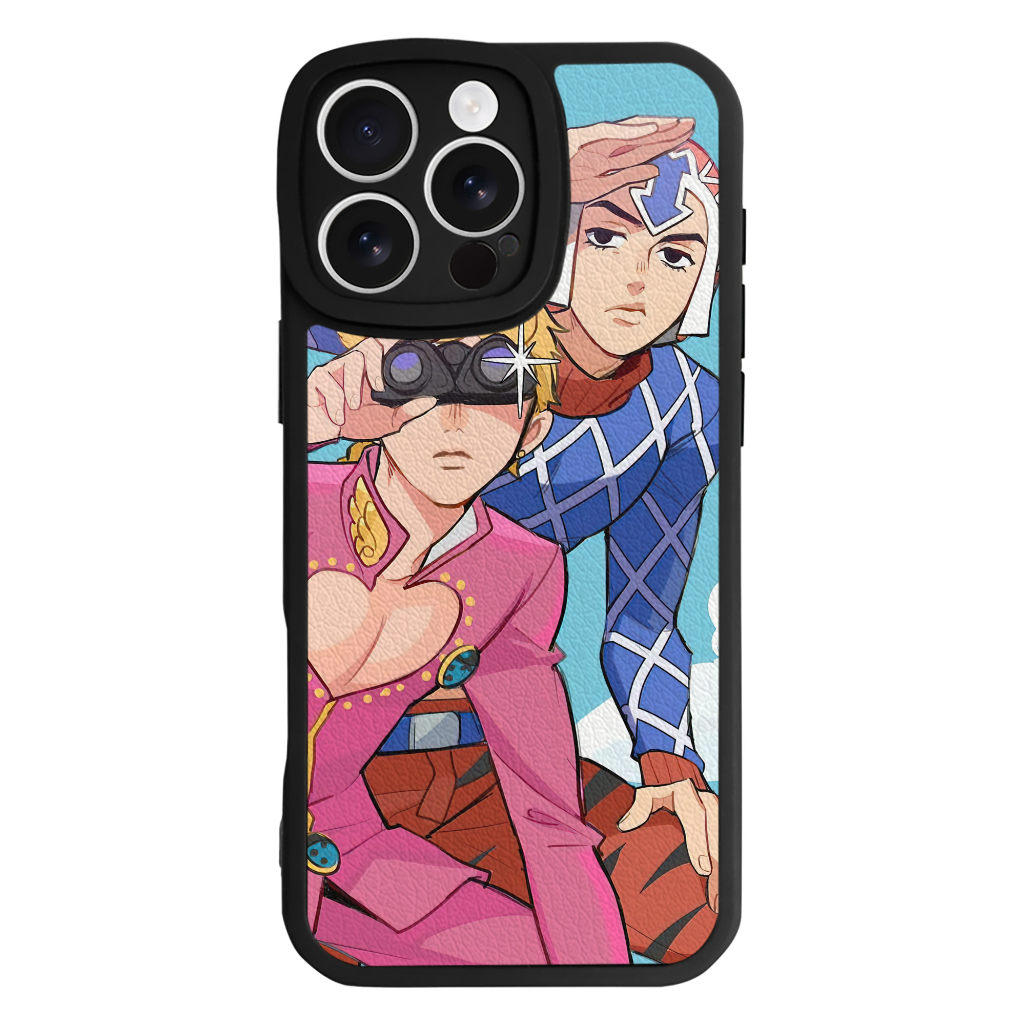 （画像用） ジョジョの奇妙な冒険 JoJo's Bizarre Adventure 【iPhone 16シリーズ対応】シリコンスマホケース（レザー調） 材質：シリコン